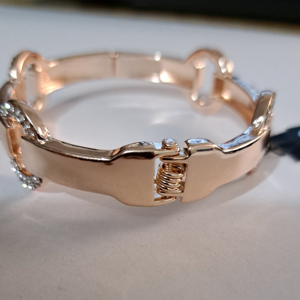 Guess rose gold tone bangle bracelet